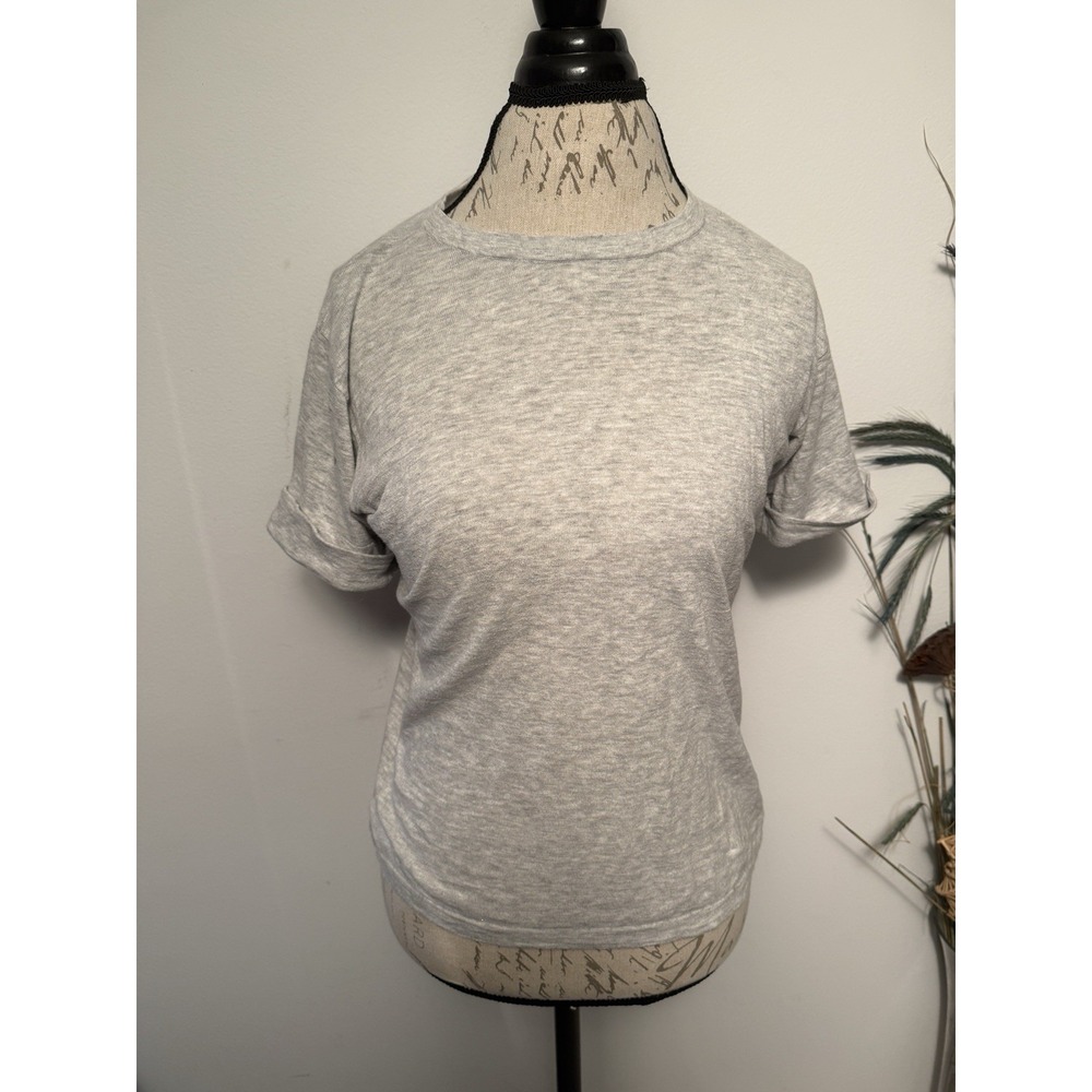 Skull Cashmere 100% Cotton Gray Crew Skull Tee Size XS